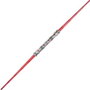 Star Wars Darth Maul Official Halloween Costume Accessory - Light-Up Retractable Plastic Double Saber