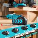 Ecarke 5-Inch Random Orbital Sander Compatible with Makita 18V Battery, 350W Brushless Palm Sander, 12,000 RPM 6 Variable Speed with 20PCS Sandpapers, Dust Bag for Woodworking, No Battery