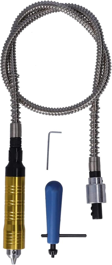 Heavy Duty Flex Shaft, Flexible Flex Shaft Polishing Chuck Rotary Grinder Tool Extension Cable Chuck Handle Electric Polisher Adapter Accessories