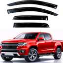 KPY Rain Guards Fit for 2015-2022 Chevrolet/Chevy Colorado Crew Cab, Out-Channel Window Visors Vent Wind Deflectors 4PC, Truck Accessories for 2015-2022 GMC Canyon Crew Cab (Full-Size Cabs)