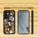 KANGHAR Black Case for Samsung Galaxy S25 Plus Case, Cute Mushroom Art Design Soft TPU Shockproof Protective for Women Girls Slim Phone Cover-Black