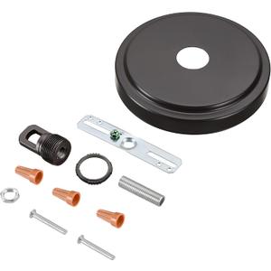 Aspen Creative 21507-11, Transitional Chandelier & Light Fixture Canopy Kit w/Collar Loop, Oil Rubbed Bronze, 5-1/8" Diameter, 1" Center Hole