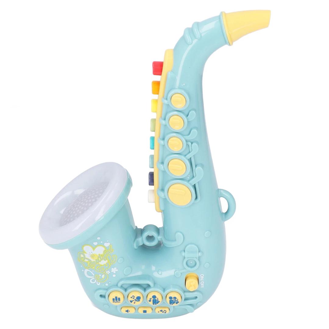 Kids Saxophone Toy with Light and Sound, Multifunctional Early Educational Toys Musical Instrument Toy for Toddler Girls Boys Beginners Music Simulation Mini Saxophone, for Kids