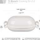 VORRINGARD Enameled Cast Iron Sourdough Bread Oven, Dutch Oven, Loaf Cast Iron Bread Pan for Homemade Bread Baking, Meatloaf Pan with Lid, 5QT, White