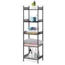 Nandae 5-Tier Bathroom Storage Shelf, Heavy Duty Wire Shelving Unit Free Standing Towel Rack Organization for Kitchen Bathroom Laundry, Black