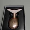 7 Color Face and Neck Massager Light Therapy, Red Light Based Facial Massager for Skin Care, Firming, Smoothing (Rose Golden)