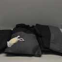 ESMING 60/40 Front Split Bench Seat Covers Fit for Chevy Colorado GMC Canyon 2004 2005 2006 2007 2008 2009 2010 2011 2012 with Console Armrest Truck Seat Cover-Black