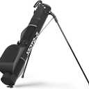 Golf Lightweight Stand Bag - Par 3 Sunday Small Golf Bag with 2 Way Dividers Rain Hood Shoulder Strap and Multiple Storage Pockets for Men and Women
