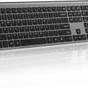 2.4G Wireless Slim Silent Full-Size Keyboard with Numeric Keypad, Calculator Button, USB Receiver, Fn Lock, Ultra-Thin Scissor Switch Design, Computer Keyboard for Laptop PC Windows MacWithout mouse