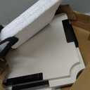 Corner Floating Shelves, Rustic Brown Wood, Set of 2, Wall Mount Storage with Guardrail for Bathroom Kitchen Living Room (White)