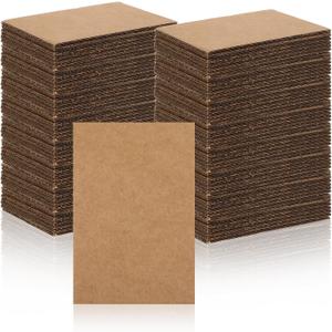 200 Packs 4x6 Inch Corrugated Cardboard Sheets, Premium Corrugated Pads Cardboards Inserts Bulk Flat for T-Shirts, Shipping, Mailing, Cardboard Divider Backing and Cardboards Crafts