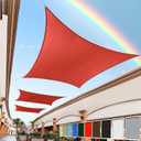 Royal Shade 14' x 18' Red Rectangle Sun Shade Sail Canopy Outdoor Patio Fabric Screen Awning RTAPR1418 - UPF50+ 95% UV Blockage, Heavy Duty, Water & Air Permeable (We Make Custom Size)