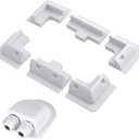 7 Pieces ABS Solar Panel Mounting Brackets,Solar Drill Free Corner Bracket for RV, Boats, Motorhomes,Roof,White