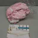 Vocander Pink Bed Skirt Queen Size 14 Inch Drop, Elastic Wrap Around Dust Ruffle Bed Skirting Easy to Put, Adjustable Tailored Bedskirts Fade & Wrinkle Resistant