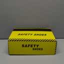 AUVYI Steel Toe Work Boots for Men - Wide Toe Lightweight Safety Boots with Breathable Mesh Upper, Slip-Resistan & Durable Shoes (12, Black)