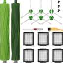 Replacement Parts Compatible with iRobot Roomba I, E & J Series i7 i7+ i2 i3 i3+ i4 i4+ i6 i6+ i8 i8+/Plus j6+ j7, 1 Set of Multi-Surface Rubber Brushes, 6 HEPA Filters, 6 Side Brushes