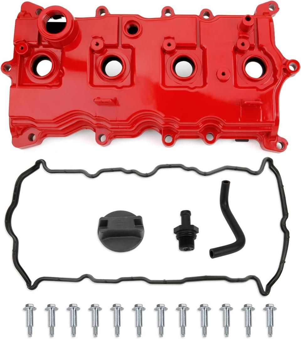 MITZONE Upgrade Aluminum Valve Cover Compatible with 2007-2013 Altima 2007-2012 Sentra SE-R 2.5L Part# 13264-JA00A Red
