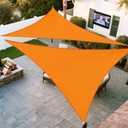 12' x 12' x 12' Sun Shade Sail Triangle Canopy Sail Shade Cloth Curved Shade Cover for Outdoor Garden Patio Deck Yard Backyard (Orange)