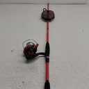 Sougayilang Conventional Reel and Fiberglass Fishing Rod Combo, Medium Heavy for Catfish Angling (Red-6FT-3000)