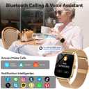 Smart Watch for Women Android/iPhone: Fitness Tracker Smart Watches Rose Gold IP68 Waterproof Bluetooth Calls Answer&Make 1.85" Smartwatch Activity Pedometer Heart Rate SpO2 Monitor 120+ Sports Model