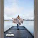 Malden International Designs Matte Silver With Silver Inside Border Picture Frame, 4x6, Silver