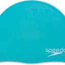 Speedo Elastomeric Solid Silicone Swim Cap (Teal)