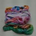 Waydress Rainbow Tie Dye 9 Pieces Hairband for Girls - Velvet Fabric Knotted Headbands, Stretch Headbands with Strong Elasticity, Spa and Face Washing Hair Bands, Hair Accessories