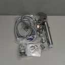 HOWUWEY Sink Hose Attachment for Faucet with 5 Adapters, Tub Faucet Sprayer Attachment, 3 Spray Modes Shower Head with ON/OFF Button, Filtered Shower Sprayer (Chrome)