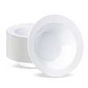 BESTVIP 50Pcs Plastic White Bowls, 12 Oz Disposable Bowls Disposable Bowls for Parties, Wedding, Christmas, Soak Proof Bowls for Breakfast, Lunch, and Dinner Meals