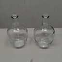 Serene Spaces Living Clear/Brown Tall Vase, Bottle Glass Vase, Elegant Home Decor for Fresh or Dried Flowers, Perfect for Living Rooms, Dining Areas, and Centerpieces (Small - Pack of 2)