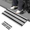 3" Rise Modular Threshold Ramp for Doorways, Stable Wheelchair Ramp for Home Steps, Aluminum Door Ramp and Curb Ramp for Scooters, Power Chairs, Cars, 1100LBS Load Capacity