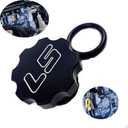 For LS Engines Oil Cap  CNC Machined Billet 6061 Aluminum Replacement for GM LS1 LS2 LS3 LS6 LSX Swapped Engines  Black Anodized Finish with Laser-Engraved Logo, Includes O-Ring Seal