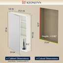 Keonjinn 24 x 32 Inch Medicine Cabinet for Bathroom with Mirror, Assembly Required, Black Aluminum Structure, Lightweight, Recessed or Wall Mount, Freely Adjustable Shelves, Tempered Glass