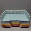 gisgfim 6 Pack Plastic Turn in Paper Trays for Classroom Pastel Storage Bin Basket Organizers for School Teacher Supplies Classroom Office Home Organization Storage Tray Holds 4A Paper File Document