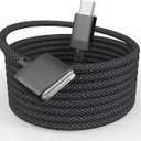 USB-C to Magnetic 3 Cable Compatible with Magsafe Charging Cable for 14 16 MacBook Pro 2024 M3 Pro & Max, MacBook Air 2022 M2, Pro 2023 M2 Pro & Max - 6.6ft Black