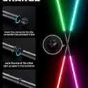 Light Saber, RGB Lightsabers with 20 Colors 4 Modes, 2-in-1 Lightsaber with Connectors, FX Dueling Lightsaber for Adult Kids, Birthday Toy Gift Halloween Xmas Cosplay Party, 36.2in, 2PC, Large