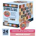 Double Donut Coffee Flavored Coffee Pods, Chocolate Raspberry Coffee, Single Serve Medium Roast Coffee for Keurig K Cups Brewers, 24 Count (EXP 02/11/28)