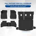 Custom Fit Floor Mats for 2021-2025 2026 Chevrolet Trailblazer AWD(Only Fit Cargo in Upper Deck Position), All Weather TPE Floor Liners with Trunk Mat & Backrest Protectors, Interior Accessories