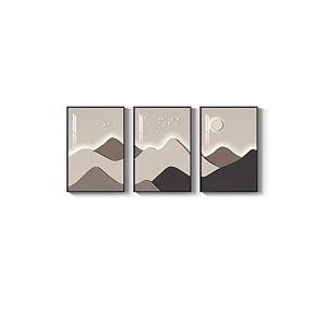 Framed Abstract Modern Black and White Wall Art for Living Room, 24x36 Inch, Count of 1