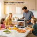 Kismile 18QT Air Fryer Toaster Oven Combo, 12-in-1 Countertop Convection Airfryer Oven, Adjustable 70450 Temperature, Bake, Roast, Reheat & Broil, Fits 8-10 Pizza, Complete Accessories Included