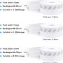 TAROSE Weather Stripping, Silicone Door Seal Strip Door, Window, Transparent 16 Feet Long, White (Width 25mm)