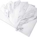 Art3d 102-Piece Peel and Stick Tile Backsplash for Kitchen Bathroom, 3in.  6in. Stick on Subway Tile White Granite