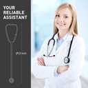 SCIAN Stethoscope Dual Head for Nurses,Doctors,Med Students, Classic Stainless Steel Stethoscope Home Diagnostics Medical Supplies with Carrying Bag, New Black