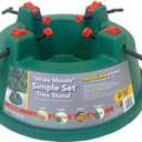 Simple Living Solutions Christmas Tree Stand for Real Trees up to 8 ft Heavy Duty Plastic Base with Wide Mouth Water Reservoir, Easy Screw Clamp System, Low Profile Stable Design