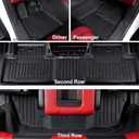 Floor Mats for 2022-2026 Acura MDX, All Weather TPE Cargo Mat with Seat Back Cover Door Sill Protectors for Acura MDX Accessories