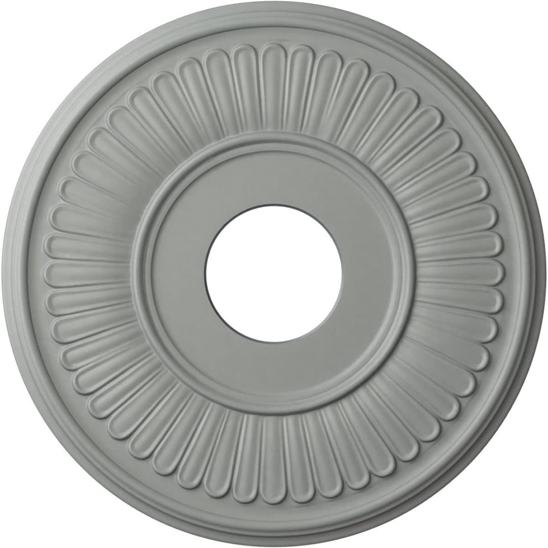 15 3/4"OD x 3 7/8"ID x 3/4"P Berkshire Ceiling Medallion (Fits Canopies up to 7") 15 3/4"OD x 3 7/8"ID x 3/4"P Berkshire Ceiling Medallion (Fits Canopies up to 7")