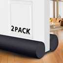 (2 Pack) Under Door Draft Stopper, Draft Stopper for Bottom of Door, Adjustable 30-36 Inch Door Draft Blocker, Under Door Gap Filler, Easy Install Door Seal, Helps Reduce Drafts, Noise and Heat Loss