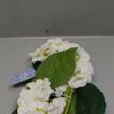 Kimura's Cabin 6Pcs Fake White Hydrangea Flowers Artificial Silk Hydrangeas with Stems Faux Hydrangea Bouquets for Home Wedding Party Table Core Decoration (White, Pack of 6)