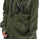 PRETTYGARDEN Women's Hooded Sweatshirt Fall Fashion Drawstring Lightweight Long Sleeve Pullover Hoodie Dress (Green)