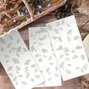 OLYCRAFT 3Pcs/Set Gray Ginkgo Leaf Rub on Transfers for Furniture and Crafts 6x12 Inch Ginkgo Leaf Furniture Decals Decor Plant Transfer Stickers with 1pc Scraper for Scrapbook Window DIY Home Decor